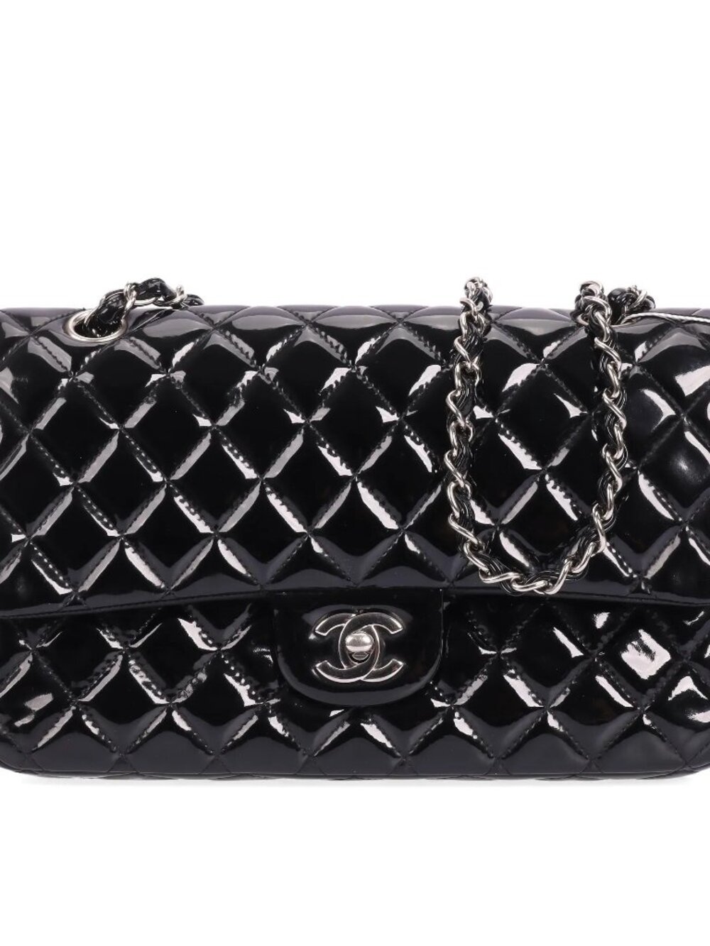 Chanel Medium Classic Double Flap - Black Patent - 13 Series - Pristine -COA